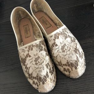 Valentino Lace Espadrille Shoes
